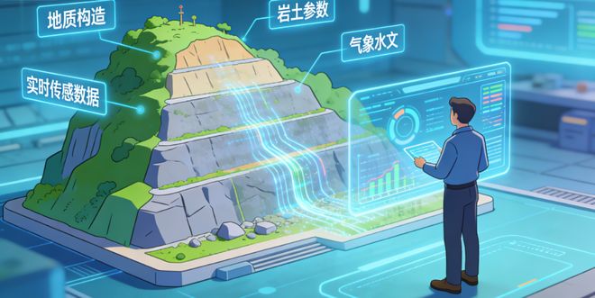 矿山边坡监测的三维可视化革命：从“数字孪生”到“风险先知”(图1)