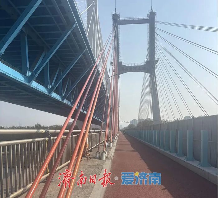 国内首次应用！济南黄河大桥（老桥）斜拉索叠加新buff_今日头条_大众网(图4)